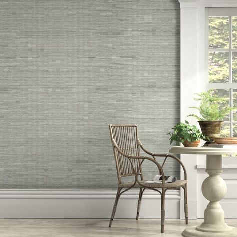 Birch Lane™ Kent Grasscloth Wallpaper Roll | Wayfair Beach Kids Room, Grass Cloth Wallpaper, Light Gray Carpet, Cloth Wallpaper, Sarah Richardson Design, Sarah Richardson, Grass Wallpaper, W Wallpaper, Stripes Wallpaper