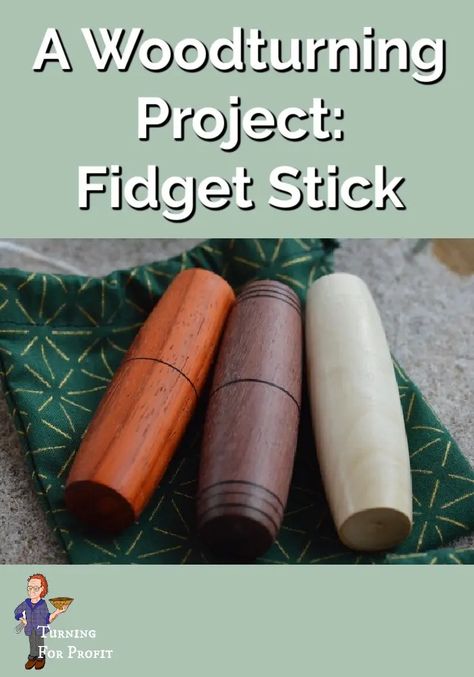 Kids from 5 to 85 will love playing with a fidget stick. Turn one on your lathe and make it extra special for those you love. This easy woodturning project is a great way to use your smaller wood pieces and fill out your inventory. Beginner Wood Lathe Projects, Small Woodturning Projects, Small Lathe Projects, Small Wood Turning Projects, Wood Lathe Projects, Lathe Woodworking Projects, Wood Toys Diy, Homemade Lathe, Woodworking Items That Sell