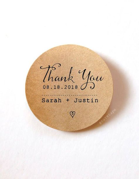 Personalized Wedding Stickers, Kraft Labels, Envelope Labels, Stickers Wedding, Packaging Ideas Business, Thank You Labels, Handmade Packaging, Business Packaging, Wedding Favor Stickers