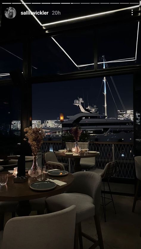 restaurant bar Yachty night view inspo aesthetic moodboard lifestyle fashion places Night Rich Aesthetic, Luxury Lifestyle Aesthetic, Rich Women Lifestyle, Business Space, Aesthetic Moodboard, Night Scenery, Luxury Lifestyle Dreams, Night View, Vacation Places