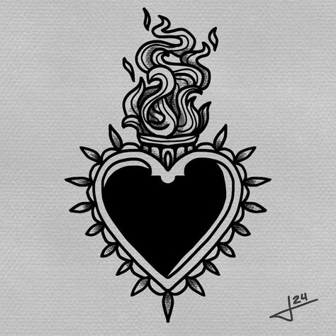 Poison heart ❤️‍🔥 . 4”-6” $275 . My books are open for consultations! DM or email to book. @oxblood.ink ✨ . #Tattoos #Art #SmallBusiness #BlackworkArt #BlackworkTattoo #BlackInkArt #BlackworkDesign #BoldBlackwork #heart #blackheart #poisonheart #traditional . 👇🏻 . Have you ever considered getting a black work tattoo? Sacred Heart Tattoo With Wings, Black Tattoos Traditional, Traditional Black Heart Tattoo, Flaming Heart Tattoo Traditional, Tattoo Art Portfolio, Gothic Elbow Tattoo, All Black Tattoo Cover Up, Black Box Tattoo, Heart American Traditional Tattoo