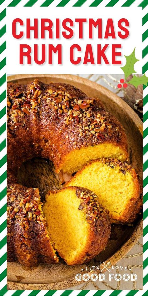 Moist Rum Cake, Christmas Rum Cake, Italian Rum Cake, Bacardi Rum Cake, Christmas Bundt Cake, Holiday Dessert Table, Rum Cake Recipe, Holiday Desserts Table, Lemon Bundt Cake