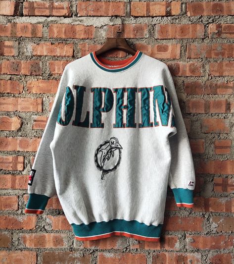 Athletic Sweatshirts, Miami Dolphins, Fancy Dresses, Dolphins, Vintage 90s, Gender Neutral, Miami, Ships, Sweatshirts