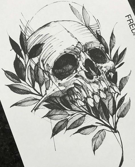 Bird Skull Tattoo, Small Skull Tattoo, Gotik Tattoo, Skull Tattoo Flowers, Kunst Tattoos, Graffiti Tattoo, Tattoo Zeichnungen, Sugar Skull Tattoos, Skull Tattoo Design