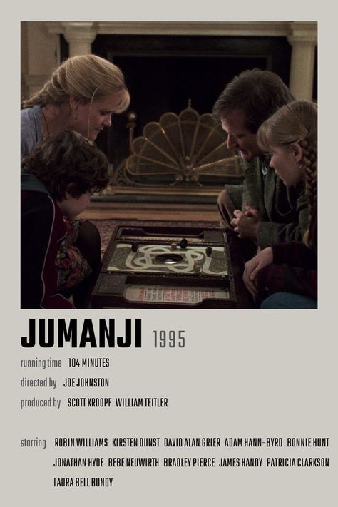 Jumanji Movie Poster, Jumanji 1995, Robin Williams Movies, Rainy Day Movies, Jumanji Movie, Movie Poster Room, 1995 Movies, Iconic Movie Posters, Photographie Portrait Inspiration