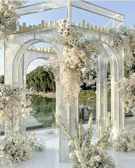 Gazebo Ideas Wedding, Wedding Gazebo Decorations, Gazebo Wedding Decorations, Wedding Gazebo, Wedding Sign Decor, Wedding Setup, Dream Wedding Decorations, White Wedding Theme, Gazebo Wedding