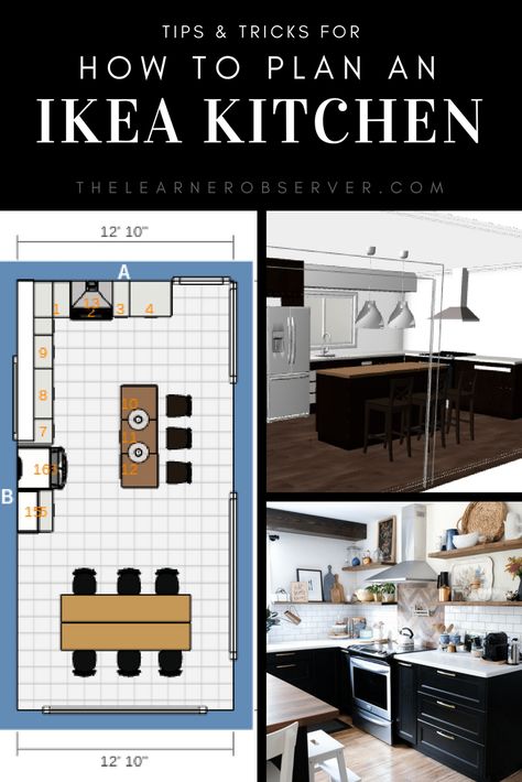 Dapur Ikea, Ikea Kitchen Planning, Ikea Kitchen Remodel, Ikea Kitchen Design, Ikea Kitchen Cabinets, Kitchen Refresh, Basic Kitchen, Kitchen Plans, Kitchen Remodeling Projects