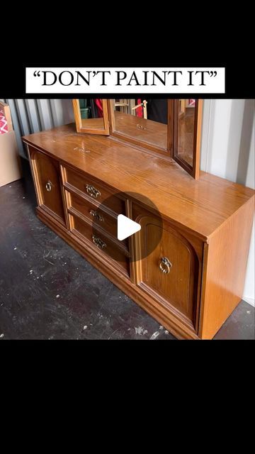 Abisha Laheeb | Vintage and Antique Furniture on Instagram: "Before- after of this beautiful sideboard!  Are you team paint or no paint?  Paint- mix of Chateau + Algonquin @fusionmineralpaint   #furnituremakeover #sideboardstyling #moderninterior #paintedfurniture" Sideboard Restoration, Side Board Styling, Furniture Redos, Antique Sideboard, Paint Paint, Furniture Makeover, Antique Furniture, Modern Interior, Painted Furniture