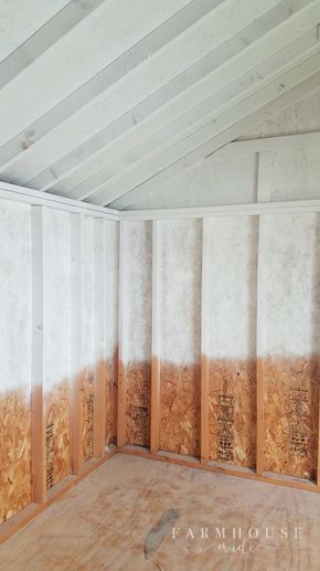 Two coats should do it for this gorgeous she shed makeover! There's nothing like a bright and light airy space to inspire the creativity! She Shed Makeover, Bright Farmhouse, Farmhouse Sheds, Hvlp Paint Sprayer, Corner Sheds, Shed Makeover, Cheap Sheds, Build Your Own Shed, Using A Paint Sprayer