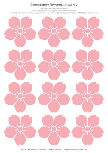 cherry_blossom_flowerball_2 | Tina Taul | Flickr Cherry Blossom Cutout, Cherry Blossom Rug, Cherry Blossom Pattern Design, Cherry Blossom Bulletin Board, Japanese Cherry Blossom Party, Cherry Blossom Template, Cherry Blossom Svg, Cherry Blossom Printable, Japanese Classroom