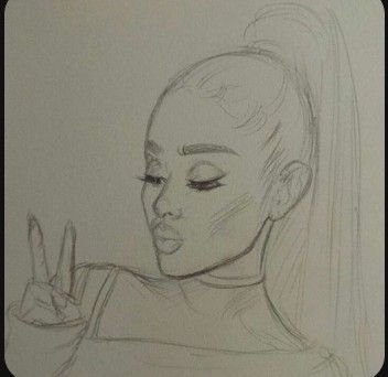 Singer Sketch, Cutesy Drawings, Ariana Drawing, Sketchbook People, Free Draw, Easy Disney Drawings, Kylie Makeup, Ariana Grande Drawings, Graffiti Piece