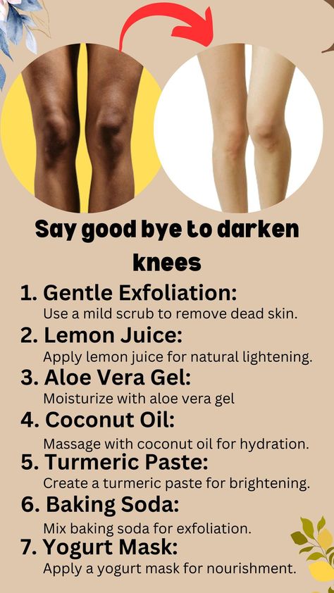 #Knee_Brightening_Scrub #Knee_Brightening #How_To_Lighten_Dark_Knees #Knee_Whitening_Remedies Diy Body Scrubs For Skin Lightening, Knees And Elbows Whitening, Knee Brightening Scrub, How To Brighten Knees, Knee Brightening, How To Get Rid Of Leg Acne, Knee Whitening Remedies, How To Get Whiter Skin, How To Lighten Knees