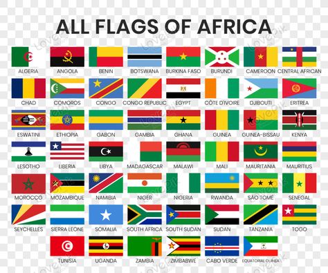 Flags Of African Countries, Flags Of Africa, World Flags With Names, Africa Countries, All African Countries, Africa Continent, Africa Flag, Countries And Flags, Sticker Design Inspiration