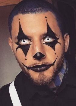 Guys Halloween Makeup, Boy Halloween Makeup, Makijaż Sugar Skull, Mens Halloween Makeup, Jester Makeup, Creepy Clown Makeup, Maquillage Halloween Simple, Halloween Makeup Clown, Halloweenský Makeup