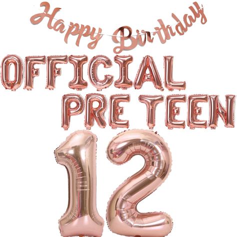 PRICES MAY VARY. Happy 12th birthday party supplies are ideal for hello 12 birthday party boy girls, official pre-teen 12th birthday party, cheers to 12 years birthday party, 12 & fabulous party boy girls, etc, it will offer you an unforgettable experience! Package included: 1* 'HAPPY BIRTHDAY' Bunting Banner, 1* Official Pre Teen letter foil balloons separately, 1* number 12 foil balloons, 1 ribbons, total 4packs in one packages. Size: 'HAPPY BIRTHDAY' letter banner are in 4.5" *6.3" for each l Happy Birthday Whiskey, 12th Birthday Party Ideas, Happy 12th Birthday, Its My Birthday Month, Happy Birthday Bunting, Birthday Dinner Party, Party Boy, Happy Birthday Girls, Happy Birthday Posters