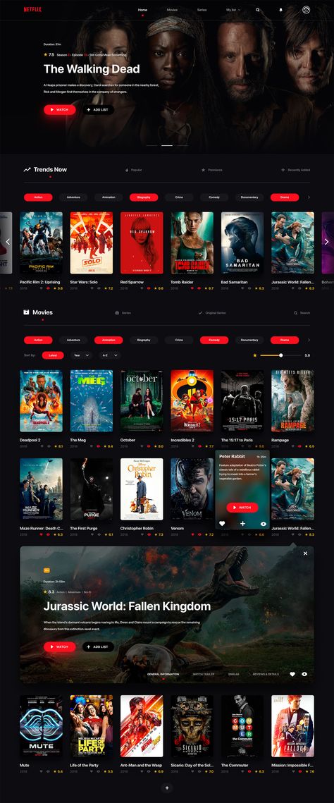 Netflix Redesign Concept Website Netflix Redesign, Netflix Website, Design Cv, Logos Retro, News Website Design, Movie App, News Web Design, Best Website Design, Movie Website