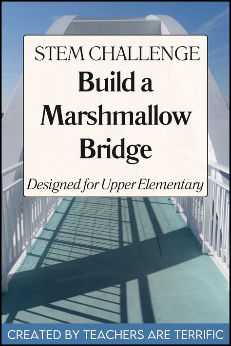 Building a Bridge in STEM Class- This fabulous STEM activity is to build a bridge using marshmallows. The bridge must hold weight and be a specific length. Blog post with tips about using marshmallows. Toothpicks And Marshmallows, Bridge Challenge, Build A Bridge, Stem Classes, Stem Lab, Stem Activity, Stem Challenge, Science Topics, Stem Challenges