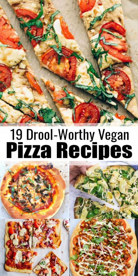 Vegan Pizza Recipes, Vegan Diner, Pizza Vegana, Vegan Pizza Recipe, Resep Diet, Tasty Vegetarian Recipes, Margherita Pizza, Vegan Pizza, Love Pizza