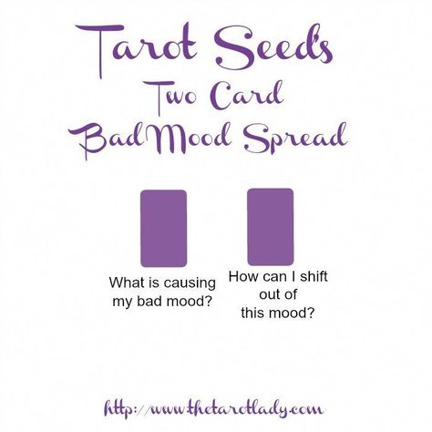 Tarot Spread Test Drive - Tarot Seed's Two Card Bad Mood Spread: in a cranky mood? Want to shift out of that? I'm testing out Tarot Seed's Bad Mood Spread! #learningtarotcards Oracle Card Spreads, Tarot Reading Spreads, Tarot Cards For Beginners, Learning Tarot Cards, Tarot Guide, Tarot Card Spreads, Tarot Tips, Tarot Spread, Tarot Astrology