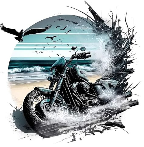 Harley Davidson Artwork, Biker Art, Art Moto, Motorcycle Art, Beautiful Dark Art, Bike Art, Bike Design, Malbec, Photo Images