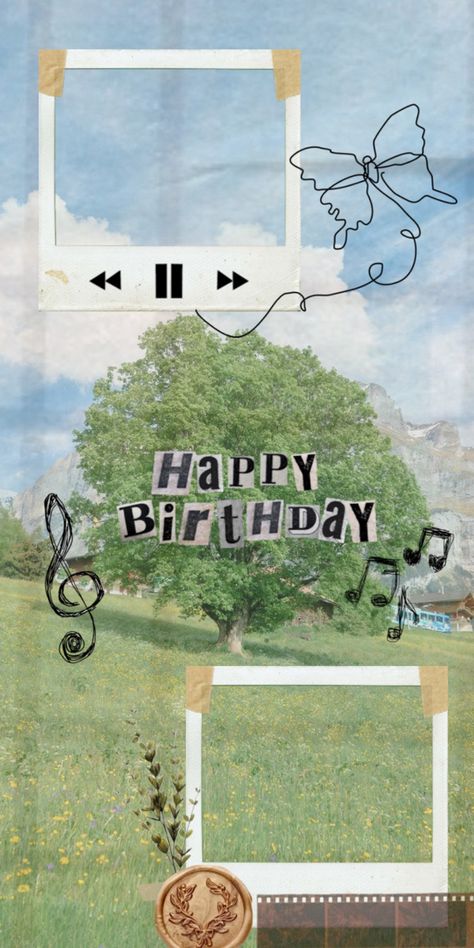 Happy Birthday Collage Ideas, Birthday Aesthetic Collage, Happy Birthday Polaroid Template, Birthday Collage Aesthetic, Happy Birthday Collage Template, Ig Story Birthday, Birthday Collage Ideas, Birthday Frame Aesthetic, Birthday Story Ideas Instagram