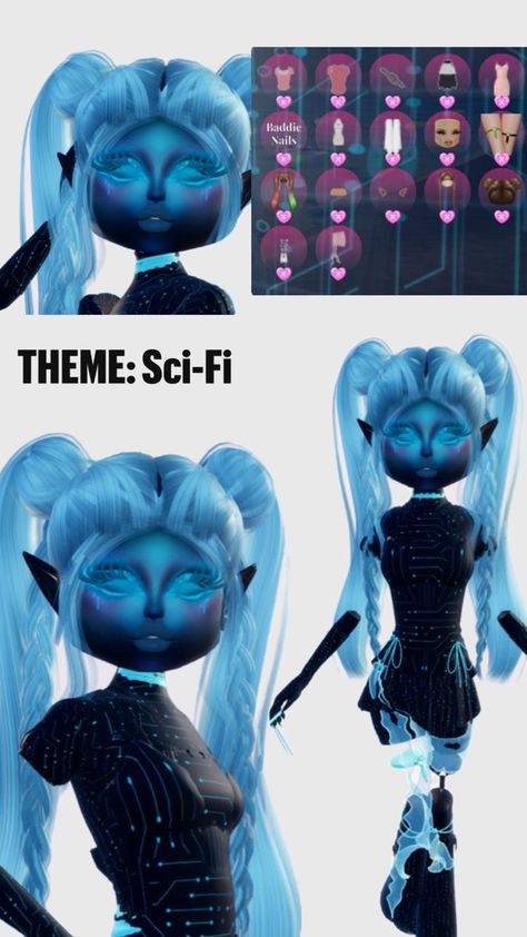 Sci Fi Dress, Sci Fi Outfits, Sci Fi Outfit, Planet Dresses, Another Planet, Dark Dress, Lit Outfits, Aesthetic Roblox Royale High Outfits, Theme Dress