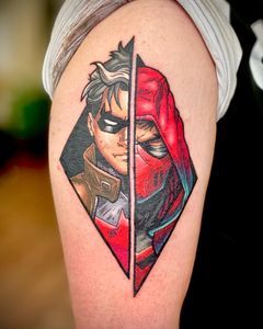 Red Hood Outlaw, Tiny Tattoos Ideas, Red Hood Wallpaper, Red Hood Dc, Robin Tattoo, Dc Tattoo, Today Tattoo, Titans Fanart, My Delusions