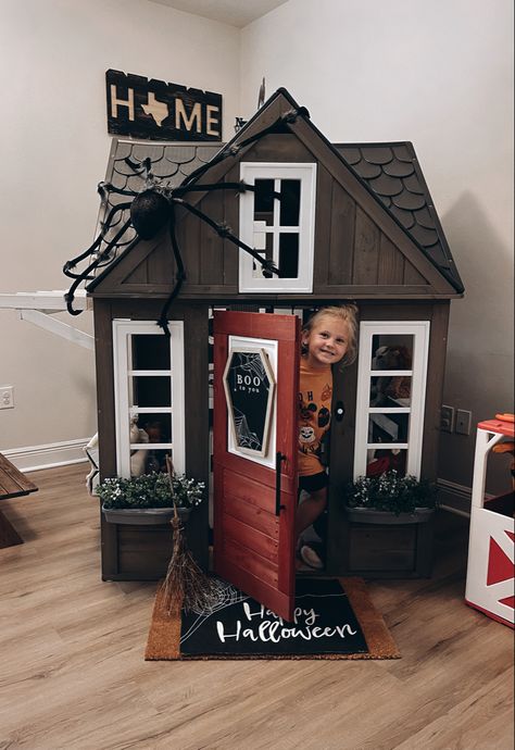 #halloween #halloweenparty #spooky #playroom #playroomfurniture #playroomgoals #playhousebuildingplans #playhouse #halloweendecoration Gothic Playroom, Halloween Playhouse, Halloween Playroom, Treehouse Ideas, Halloween City, Stem Lab, Daycare Room, Wood Projects Furniture, Cat Enclosure