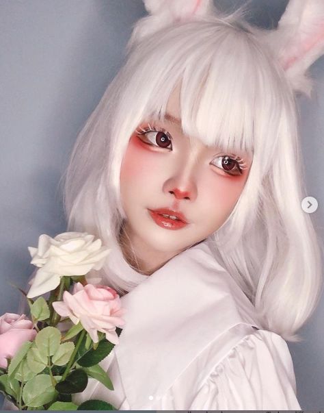 Bunny Makeup, Bunny Cosplay, Anime Cosplay Makeup, Anime Makeup, Kawaii Makeup, Idee Cosplay, Alternative Makeup, Cute Makeup Looks, Universal Language