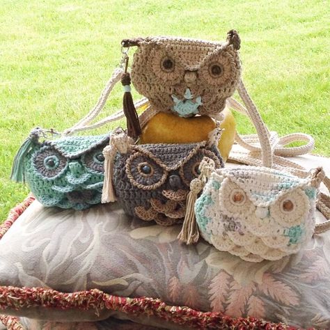 Athena Owl Bag crochet project by Maggie W | LoveCrafts Athena Owl, Owl Purse, Owl Bag, Eye Parts, Purse Pattern, Oh My Goodness, Purse Patterns, Bag Crochet, I Can't Wait