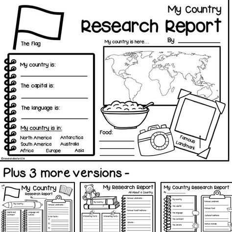 Country Research Project, Research Graphic Organizer, Graphic Organizer Template, Country Report, Geography For Kids, Country Studies, Teaching Geography, English Activities For Kids, Homeschool Geography