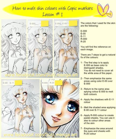 Touchfive Markers, Marker Tutorial, Skin Coloring, Skin Tutorial, Copic Markers Tutorial, Copic Pens, Copic Marker Art, Blender Pen, Copic Art