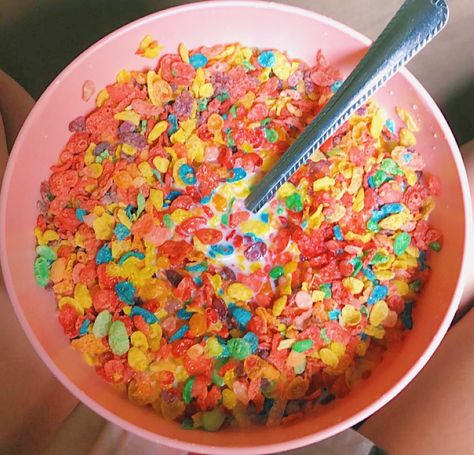 Fruity Pebbles Cereal Aesthetic, Cereal Fruity Pebbles, Fruity Pebbles Aesthetic, Forever Interrupted Book Aesthetic, Cereal Aestethic, Nostalgia Food, Nostalgic Food, Mya Core, Fruity Pepples