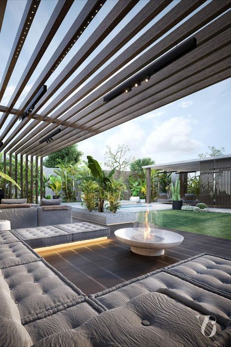 Although overseas holidays have been cancelled this year, you can still freely enjoy your own garden or outdoor space to the fullest! Add a new perspective to your home by using these Luxury Outdoor Furniture collections to decorate and create a new relaxation area! Terrace Design Ideas, Rooftop Restaurant Design, Roof Garden Design, Terrace Garden Design, Rooftop Terrace Design, Patio Garden Design, Outdoor Gardens Design, Terrace Design, Roof Garden