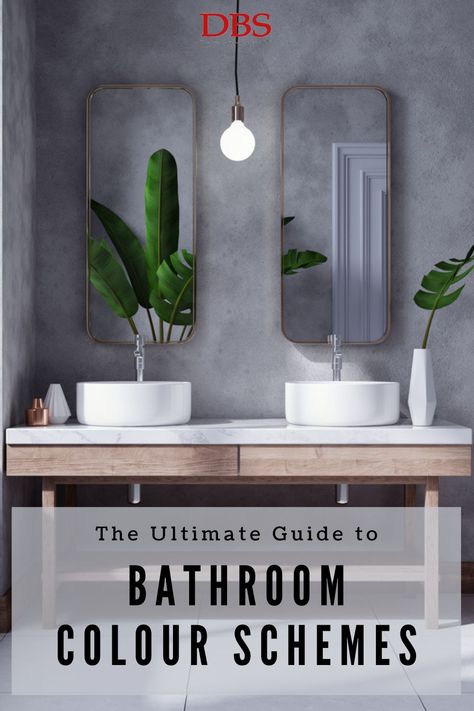 Choosing the right colour scheme for your bathroom can be difficult. Not only do you need to consider current trends, you should also make sure you’re picking colours and designs that won’t look outdated any time soon. In this guide, we’ll cover some of the best colour schemes for bathrooms so you can see what you like and work from there. Bathroom Tile Color Schemes, Bathroom Colour Ideas, Bathroom Designs 2023, Bathroom Colour Schemes, Modern Bathroom Colours, Trending Bathroom Colors, Colours That Go With Grey, Bathroom Colors Gray, Bathroom Tiles Combination