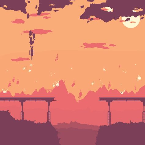 Platformer Game Design, Platformer Game, Landscape Reference, Pixel Art Games, Background Ideas, Giant Robots, Game Dev, Game Inspiration, 2d Art