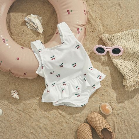 Stylish Baby Girls, Baby Swimsuit, Baby Swimwear, Rashguard Swimsuit, Baby Fits, Ruffle Swimsuit, Print Swimwear