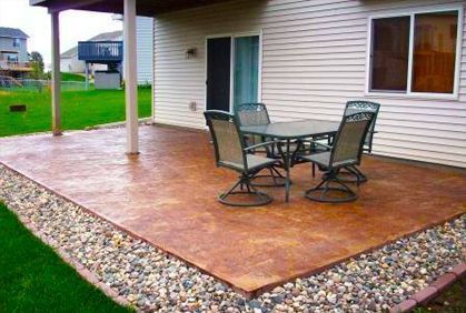 DIY Patios On A Budget | Best Concrete Patio Designs Ideas Pictures & Plans - forthehome Ideas Terraza, Cement Patio, Concrete Patio Designs, Concrete Patios, Stamped Concrete Patio, Budget Patio, Patio Diy, Backyard Playground, Outside Living