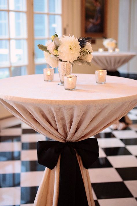 Tall cocktail tables with linens and tied with a bow (white linen & champagne or pink bow?) Silver Bridesmaid, Charlotte Wedding, Knuckle Ring, Everyday Ring, For Her, Modern Ring, Unique Ring, Jewelry Unique, Ring Dainty