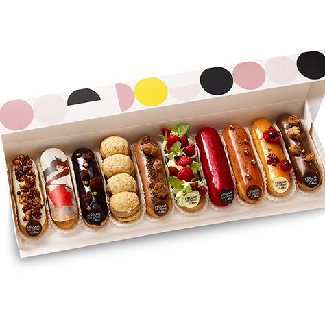 From luscious chocolate éclairs to savory éclairs made with foie gras and fig jam, here are the world’s best éclairs.—Maisie Wilhelm French Patisserie, Choux Pastry, French Desserts, French Pastries, Pastry Shop, Plated Desserts, Eclairs, Chocolate Cream, French Food