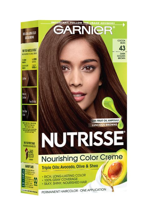 Best Hair Color Brand, Garnier Hair Color, Hair Dye Brands, Golden Brown Hair Color, Yellow Hair Color, Golden Brown Hair, Best Hair Color, Hair Color Brands, Dark Hair With Highlights