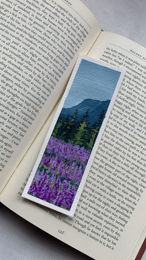 Gouache Painting Bookmark, Diy Bookmarks Painting, Bookmark Gouache, Artistic Bookmarks, Gouache Bookmark, Bookmark Illustration, Bookmarks Design, Gouache Ideas, Bookmarks Ideas