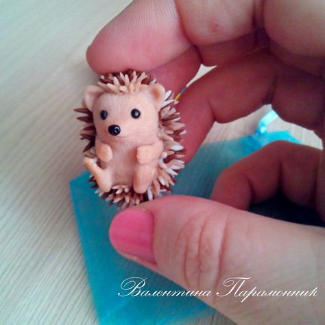 Hedgehog figurine polymer clay Sculpture hedgehog Miniature toy Hedgehog Sculpture, Tiny Hedgehog, Beaded Earrings Pattern, Clay Sculptures, A Hedgehog, Polymer Clay Sculptures, Poly Clay, Polymer Clay Animals, Pasta Francesa