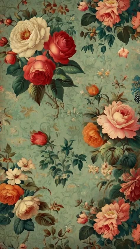 Retro Charm: Timeless Vintage Wallpaper Ideas for Every Screen and Space | by PrimePicks | Jun, 2024 | Medium Vintage Wallpaper Ideas, Wallpaper Ideas For Home, 1940s Wallpaper, Vintage Floral Backgrounds, Stunning Aesthetic, Vintage Wallpapers, Floral Words, Fruit Wallpaper, Lovely Flowers Wallpaper