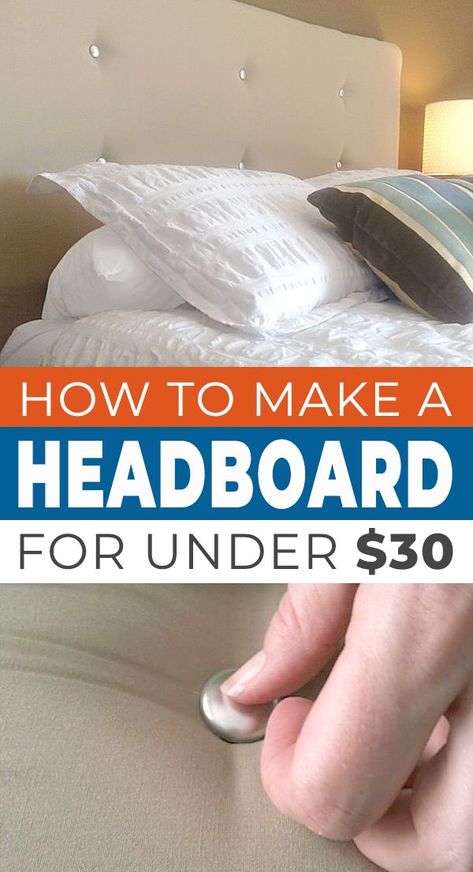 Diy Padded Headboard, Padded Headboard Diy, Diy Fabric Headboard, Foam Headboard, Craft Storage Diy, Make A Headboard, Craft Organization Diy, Diy Headboard Upholstered, How To Make Headboard