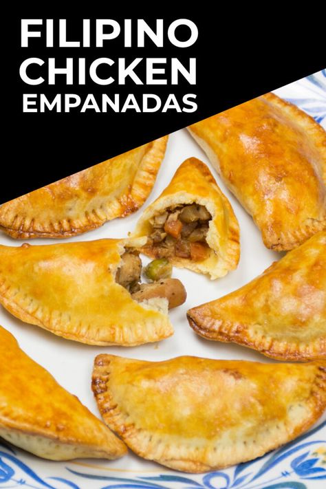 Empanada Recipe Filipino, Filipino Empanada Dough Recipe, Filipino Empanadas Recipe, Filipino Empanada Recipe, Filipino Cookbook, Empanadas Sweet, Vegetable Empanadas, Chicken Empanadas Recipe, Dessert Empanadas Recipe