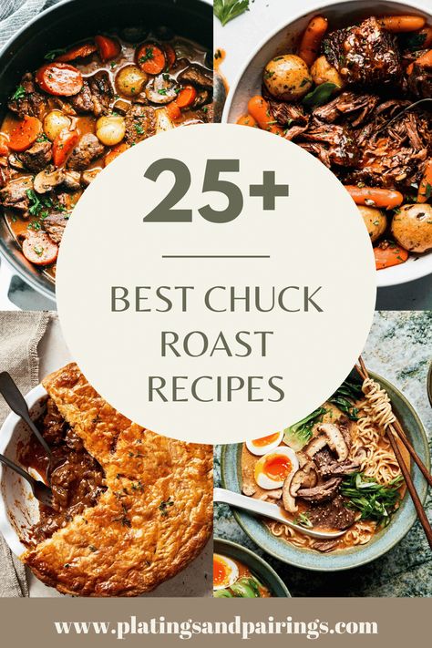 Chuck Roast Recipes Not Pot Roast, Dinners With Chuck Roast, What Can You Do With A Chuck Roast, Dinner Ideas With Beef Roast, Beef Roast Uses, Non Traditional Roast Recipes, Things To Cook With Chuck Roast, What To Make With A Beef Chuck Roast, Recipes Made With Chuck Roast