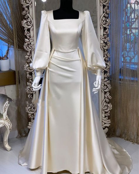 All Products – tagged "evening dress" – Little Lala Boutique White Long Sleeve Satin Dress, Modest Reception Wedding Dress, Modest Engagement Dress, Satin Dress Hijab, Modest Bridal Gowns, Long Bridal Gown, Modest Bridal, Modest Evening Dress, Womens Trendy Dresses