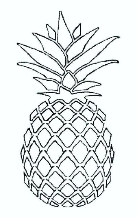 Free Coloring Pages Pineapple, from Plants Coloring Pages articles #coloring #coloringpages #printable Pencil Drawings Tumblr, Pineapple Drawing, Pineapple Tattoo, White Drawing, Black And White Drawing, Line Art Drawings, Drawing Tips, A Drawing, 그림 그리기