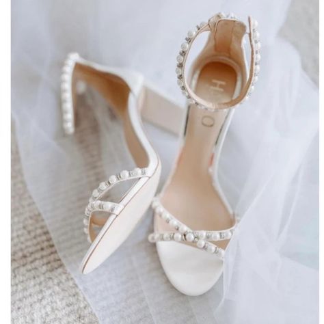 White bridal heels - harlo White Bridal Heels, Australian Brides, Heels Aesthetic, Wedding Shoes Bride, Bridal Heels, Zipper Heels, Pearl Bridal, Styl Boho, Bridal Look